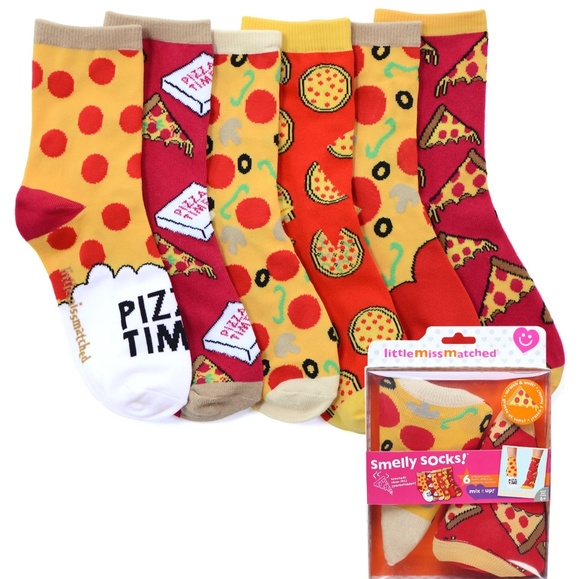 little mismatched Accessories - Pizza novelty socks
